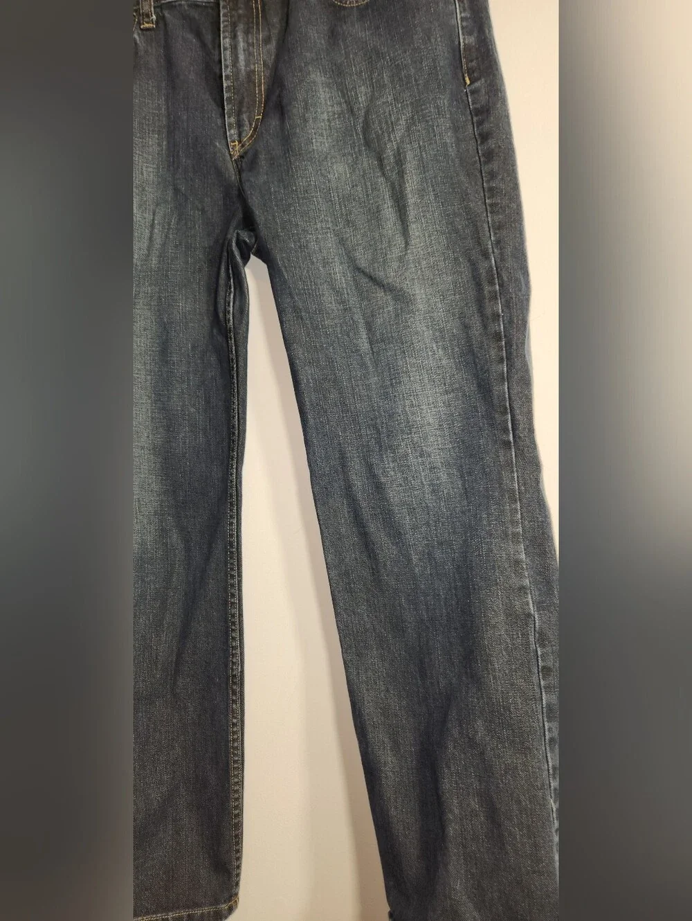 Men's Dark Blue Classic Straight Jeans Claiborne 36/30. Nice